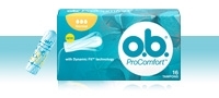 Imagine cu diferite produse din gama de tampoane o.b.®: o.b.® Original şi o.b.® ProComfort™